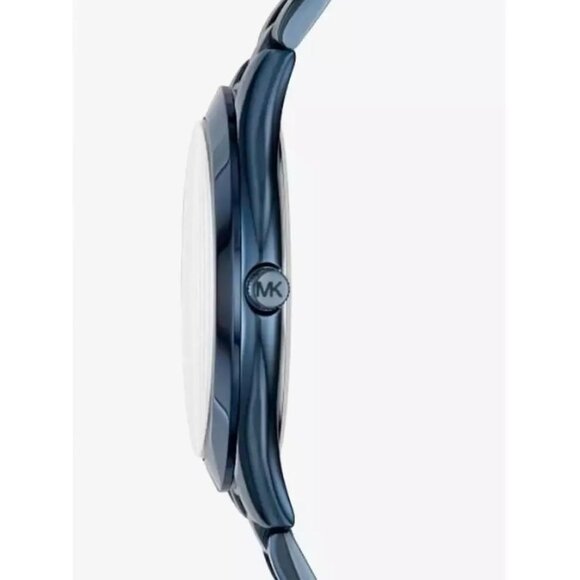 NEW Michael Kors (MK3419) Slim Runway Stainless Steel Watch Womens Blue NWT main image 5